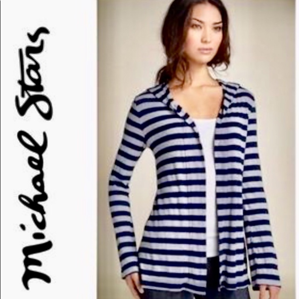 Michael Stars Open Hooded Cardigan